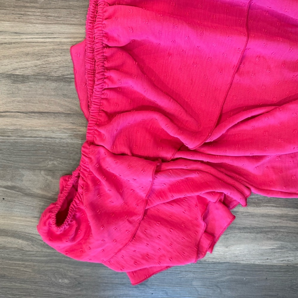 Pink Off-Shoulder Women's Top - Picture 6 of 7